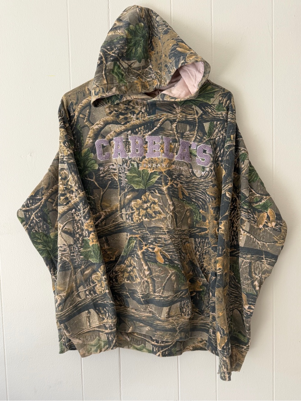 Cabela’s Hoodie Women’s XL Camo Embroidered Pullover Hunting Activewear Camo